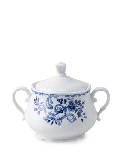 Ginori 1735 Antico Doccia Floral-print Sugar Bowl In White