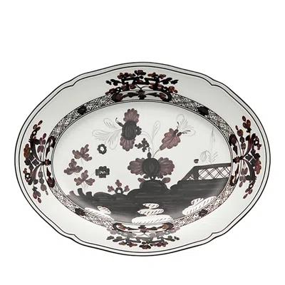Ginori 1735 Antico Doccia Oval Flat Platter In Gray