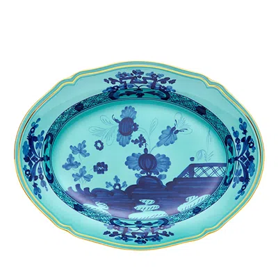 Ginori 1735 Antico Doccia Oval Platter In Blue