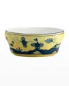 Ginori 1735 Antico Doccia Oval Salad Bowl In Yellow