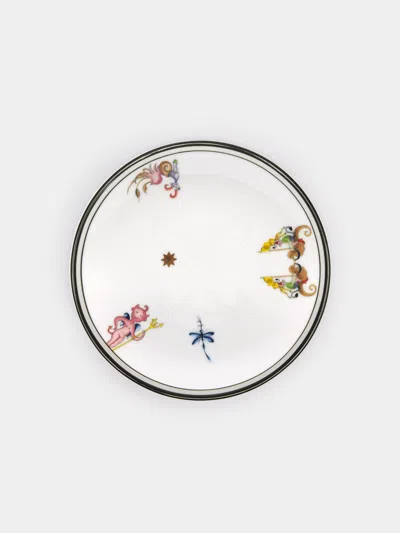 Ginori 1735 Arcadia Porcelain Bread Plates (set Of 2)  Abask Gift Set In Black