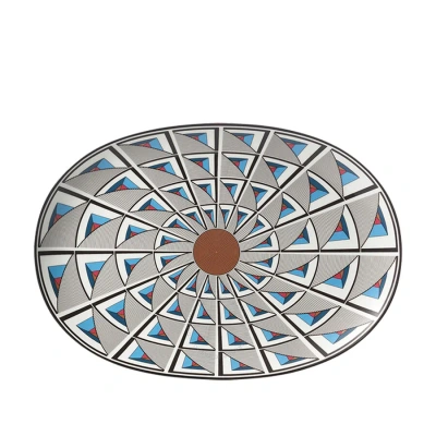 Ginori 1735 Aurea Oval Flat Platter In Multi