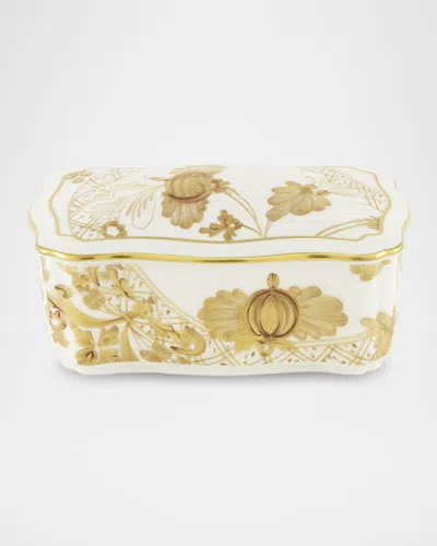 Ginori 1735 Aurum Large Trinket Box In White