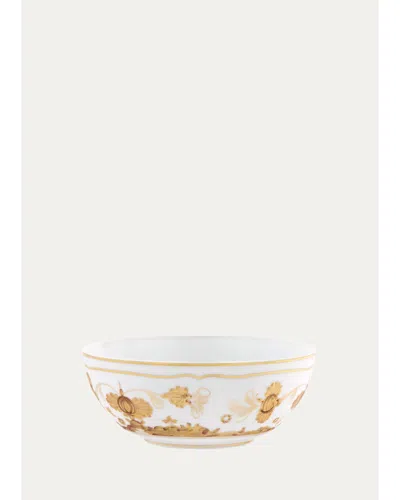 Ginori 1735 Aurum Printed Porcelain Bowl In Gold