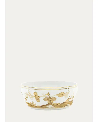 Ginori 1735 Aurum Printed Porcelain Salad Bowl In Gold