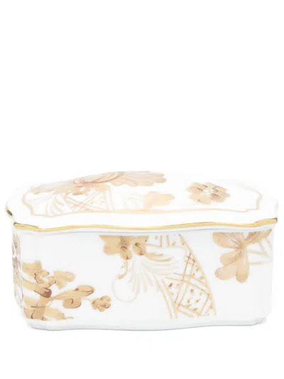 Ginori 1735 Aurum Trinket Box (4cm X 6cm) In 白色