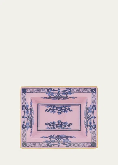 Ginori 1735 Azalea Rectangular Tray In Pink