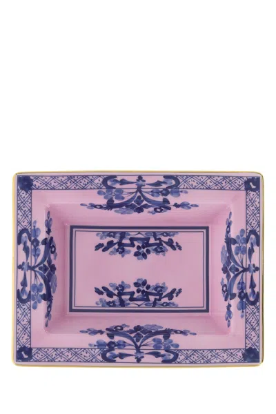Ginori 1735 Azalea Rectangular Vide Poche In Pink