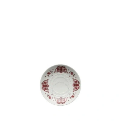 Ginori 1735 Babele Rosso Coffee Saucer In Rosso/red