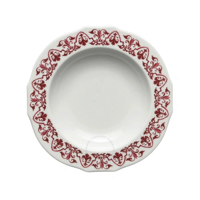Ginori 1735 Babele Rosso Soup Plate In Burgundy