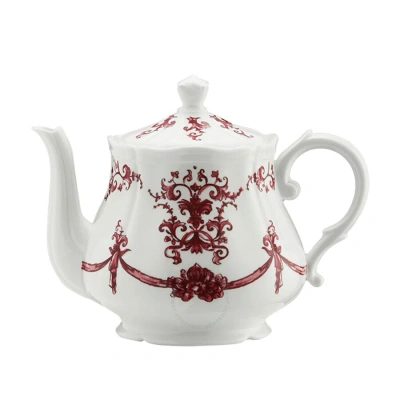 Ginori 1735 Babele Rosso Teapot With Cover In Red