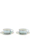 Ginori 1735 Blue Diva Porcelain Tea Set In Blue