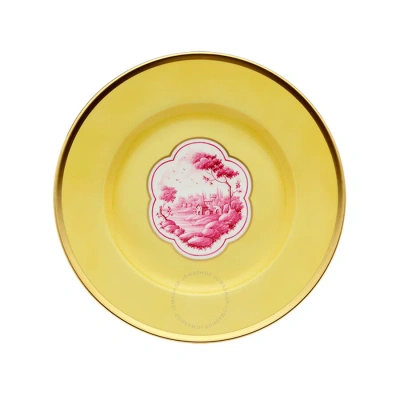 Ginori 1735 Cartiglio Flat Dinner Plate In Yellow