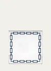 Ginori 1735 Catene Blue Squared Plate In Sapphire