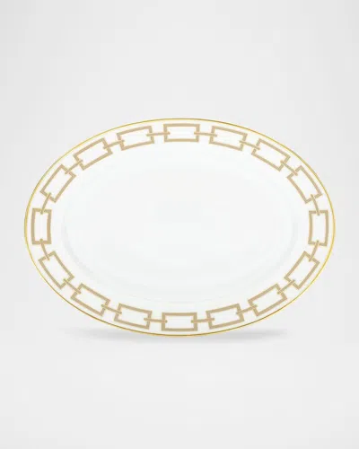Ginori 1735 Catene Cachemire Oval Flat Platter In Gold