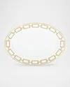 Ginori 1735 Catene Cachemire Oval Flat Platter In Sand