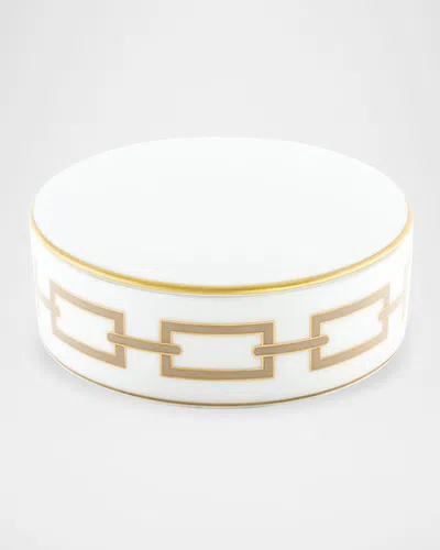 Ginori 1735 Catene Cachemire Round Trinket Box In White