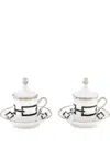 Ginori 1735 Catene Coffe Set (set Of Two) In White