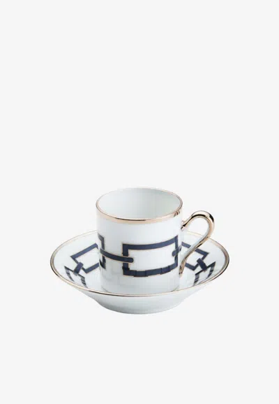 Ginori 1735 Catene Coffee Cup And Saucer In Multi