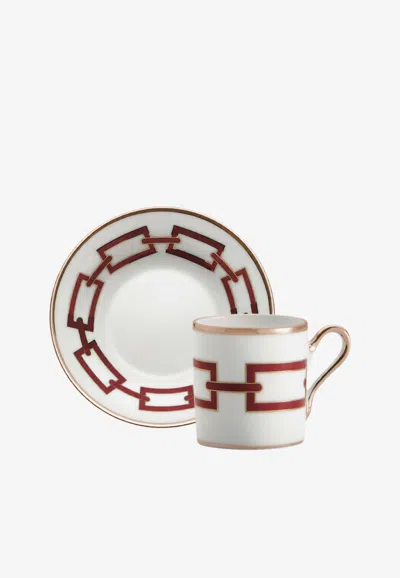 Ginori 1735 Catene Coffee Cup And Saucer In Multi