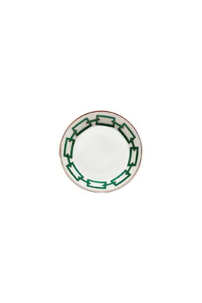 Ginori 1735 'catene' Coffee Saucer In Green