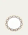 Ginori 1735 Catene Ebano Flat Bread Plate In Catene Ebano