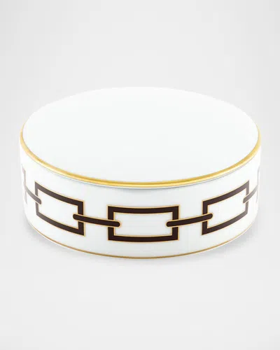 GINORI 1735 CATENE EBANO ROUND TRINKET BOX