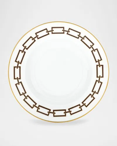 Ginori 1735 Catene Ebano Soup Plate In Brown