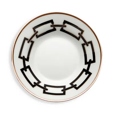 Ginori 1735 Catene Impero Coffee Saucer In Nero