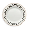 Ginori 1735 Catene Impero Flat Dessert Plate In Black