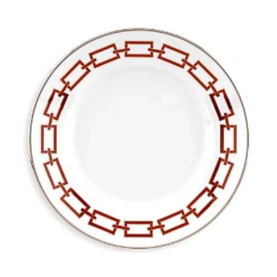 Ginori 1735 Catene Impero Flat Dessert Plate In Med Red