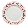 Ginori 1735 Catene Impero Shape Round Flat Plate In Red
