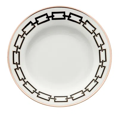 Ginori 1735 Catene Impero Shape Soup Plate In Black