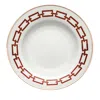Ginori 1735 Catene Impero Shape Soup Plate In Red