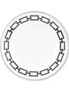Ginori 1735 Catene Nero Dessert Plate (22cm) In White