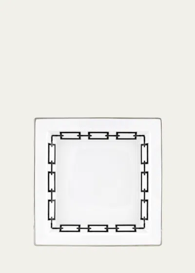 Ginori 1735 Catene Nero Large Square Change Tray In Black
