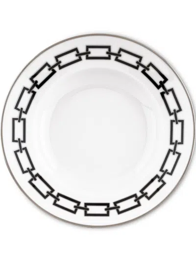 Ginori 1735 Catene Nero Soup Plate (24.5cm) In Weiss