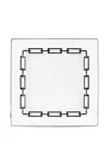 Ginori 1735 Catene Nero Large Square Change Tray In 白色