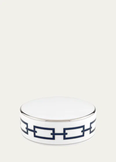 Ginori 1735 Catene Sapphire Round Box In White