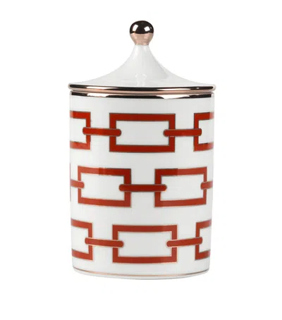 Ginori 1735 Catene Scarlatto Candle In White