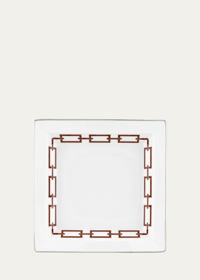Ginori 1735 Catene Scarlatto Large Square Change Tray In Scarlet