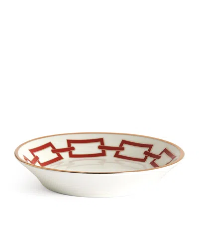 Ginori 1735 Catene Scarlatto Tea Saucer In Red