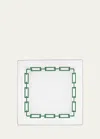 Ginori 1735 Catene Smeraldo Large Square Change Tray In Emerald