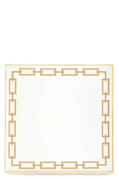Ginori 1735 'catene' Square Tray In Gold
