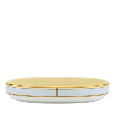 Ginori 1735 Colonna Diva Pickle Dish In Celeste