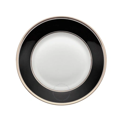 Ginori 1735 Contessa Onice Round Flat Dessert Plate In Black