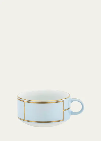 Ginori 1735 Diva Celeste Colonna Tea Cup In Blue