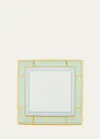 Ginori 1735 Porcelain Colonna Diva Square Change Tray In Diva Verde