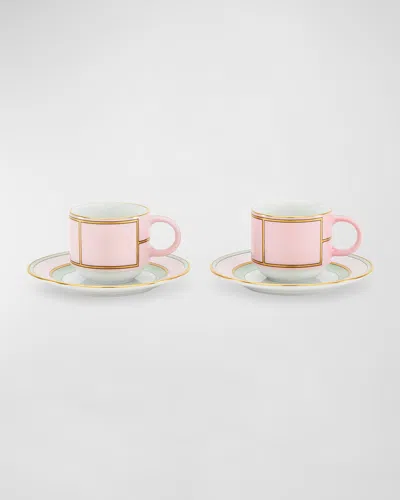 GINORI 1735 DIVA COFFEE SET FOR TWO, ROSA