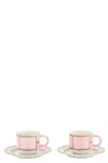 Ginori 1735 'diva' Coffee Set In Pink